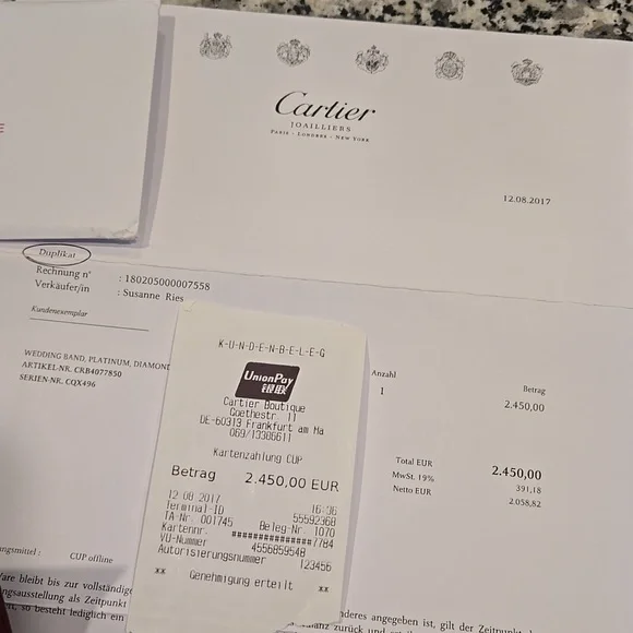 Cartier C De Cartier Diamond Ring in Platinum  0.07 CTW - Picture 5 of 6